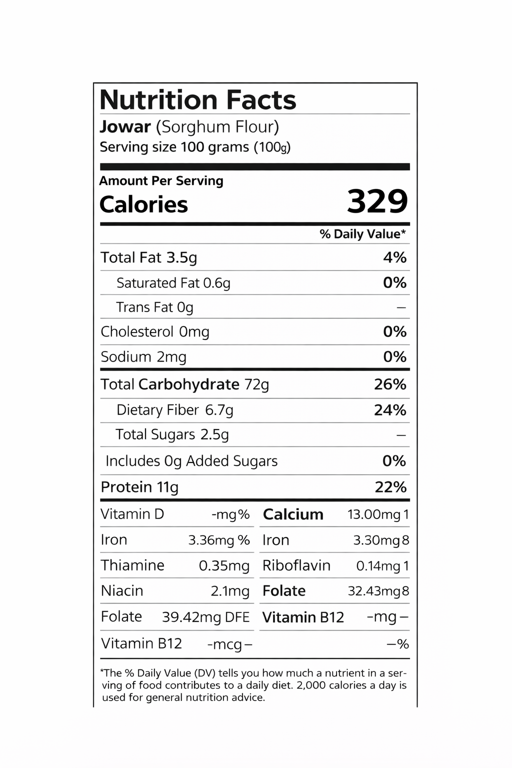 Jowar - Sorghum Millet Flour